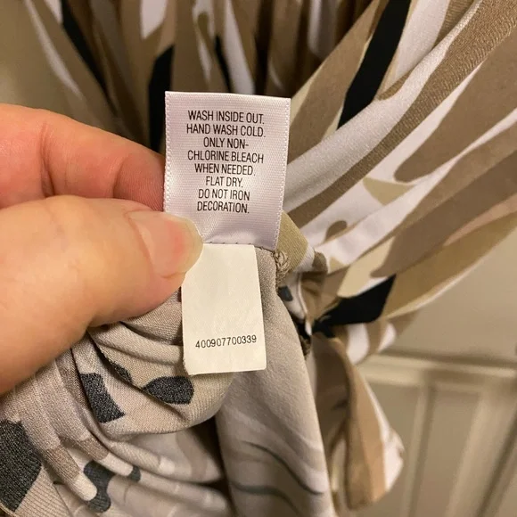 Dana Buchman L Blouse Large Beaded Short Sleeve Top Shirt Lg Stretch - Picture 7 of 8